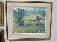 E. BRIAN KELLY "PASTORAL MEADOW" PAINTING