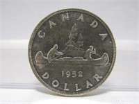 1952 CDN SILVER DOLLAR COIN