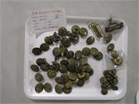 TRAY: APPROX. 58 RCAF BUTTONS, ETC.