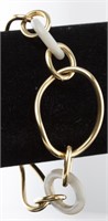 Italian 18K Yellow Gold & Mother-Of-Pearl Bracelet