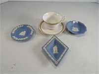 3 PCS WEDGWOOD WITH ROYAL WORCESTER CUP & SAUCER