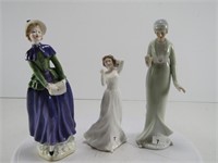 TRAY: 3 ROYAL DOULTON AND OTHER FIGURINES