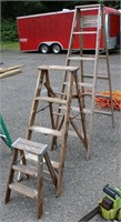 (3) Wooden Step Ladders