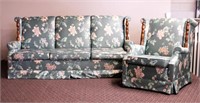 2 piece upholstered sofa set
