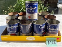 Lot of  (13) Gulfpride Oil Cans