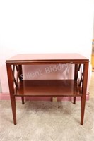 Victorian Mahogany Finish Two Tier Side / End Tabl