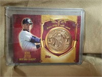 2015 Topps Derek Jeter 1st Home Run Medallion Card