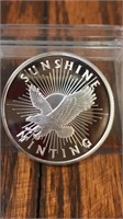 Sunshine Minting 1 Troy oz .999 Silver Round