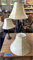 Pair of Table Lamps w/ Extra Shade