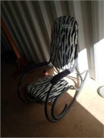 Zebra pattern rocking chair
