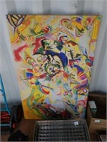 4 foot by 3 foot abstract art