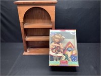 Wood Display Shelf- Classic Treasures Doll