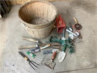 Bushel Baskets & Misc Garden Tools