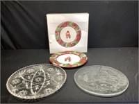 Three Christmas Platters
