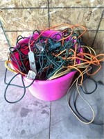 Bucket of Electrical Cords FULL