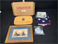 Flag, Print, Frame & Longerberger Lid