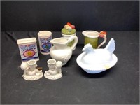 Ceramic Kitchenware & Glass Chicken