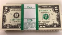 Sequence 2017 USA 100 x $2 Bills