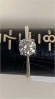 $1285 10KT White Gold Solitaire Diamond ring