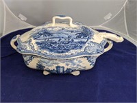 Oxford in 1792 Blue & White Soup Tureen