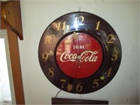 Painted Metal Coca Cola Clock