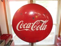 48" Porcelain Coca Cola Button Sign