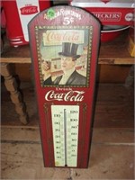 Coca Cola Wooden Thermometer