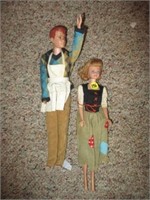 Lot (2) Early Mattel Midge Dolls