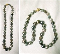 TAHITIAN PEARLS NECKLACE, SILVER COLOURS