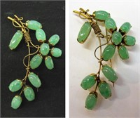 14KT GOLD AND JADEITE PIN