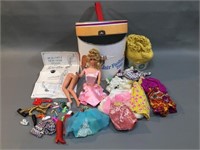 Classic Barbie w/Accessories in Case -as is