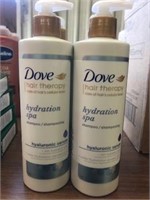 Hydrating Shampoo 'Dove', 400ml x2