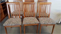 6 TEAK DINING CHAIRS