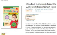 Canadian Curriculum FrenchSmart (Kindergarten)