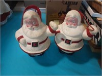 Pair of Harry and David vintage Santa claus