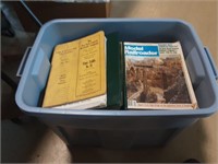 Bin full of railroad magazines