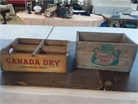 Pair of Canada dry wood crates