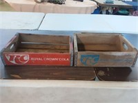 Pair of RC cola wood crates
