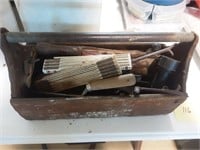 Vintage toolbox and tools