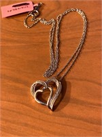 .925 Silver & Diamond Heart Necklace - New