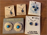 (5) .925 Silver & Turquoise Earrings - New