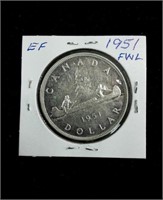 CANADIAN SILVER DOLLAR - 1951
