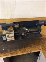Blue Mini Lathe, Powers On, With Accessories And