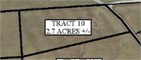 Tract # 10 –Approx. 2.7 acres of vacant land