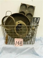 Basket w/ Tin Kitchen Primitives