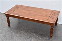 Fluted Legged Wood Coffee Table