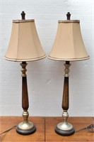 Pair of Tall Buffet / Dresser Lamps