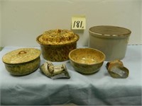 6 Pottery Pieces - Incl. Spacers, Bennington, Etc.