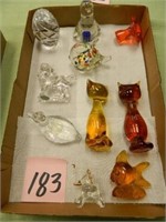 10 Glass Animal Paperweights