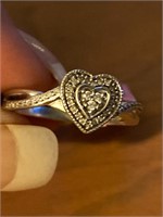 0.17cttw Diamond & .925 Silver Ring (Sz 8) New